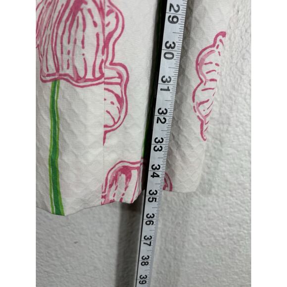 LILLY PULITZER Resort White Clover Cup Janice Shift Size 10 Pink w/Gold Soutache - Picture 3 of 11